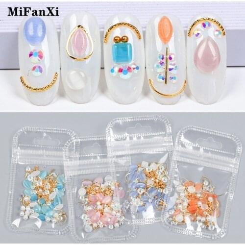 1Pack Nail Art 3D Metal Studs Rivets Geometric Shaped Sequins Rhinestone Decoration Manicure Accessories