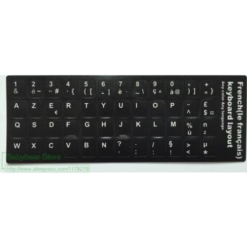 Keyboard 100Pcs/Lot French Keyboard Sticker Franch Azerty Laptop Desktop Keyboards Stickers 11.6 12 13.3 14 15.4 17.3 Inch For