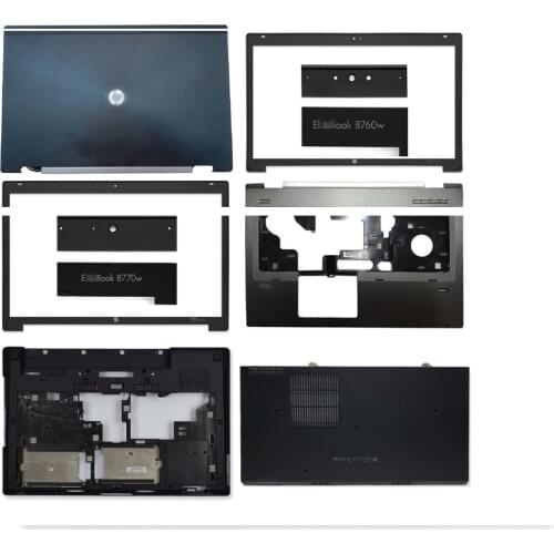New LCD Back Cover/Front Bezel/Palmrest/Bottom Case For HP EliteBook 8760W 8770W Laptop Case