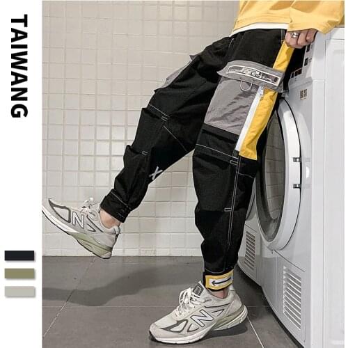 2020 New Men Streetwear Mens Harem Pants Hip Hop Casual Male Pants Joggers Trousers Fashion Harajuku Men Pants LBZ199