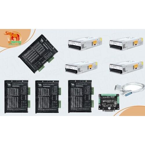 German Ship to EU) 4PCS DQ860MA drivers,7.8A/80VDC,256 Microstep & 4 pcs 350W,60VDC power suppliers CNC 3D Printer