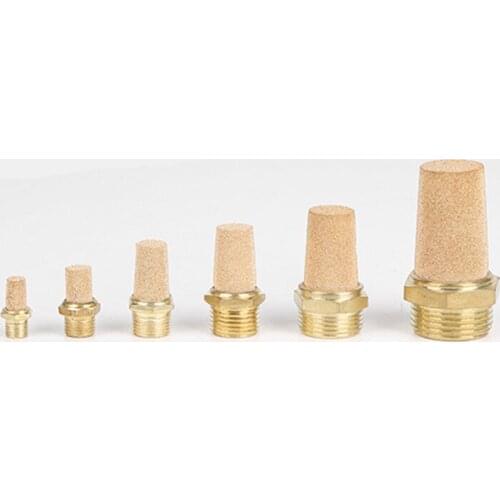 Pneumatic brass muffler BSL1/8" 1/4" 3/8" 1/2" thread fast exhaust muffler sound absorption noise reduction filter