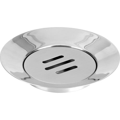 Stainless Steel Soap Dish Tray Draining Round Soap Box Holder for Shower Bathroom Kitchen Wholesale#8710