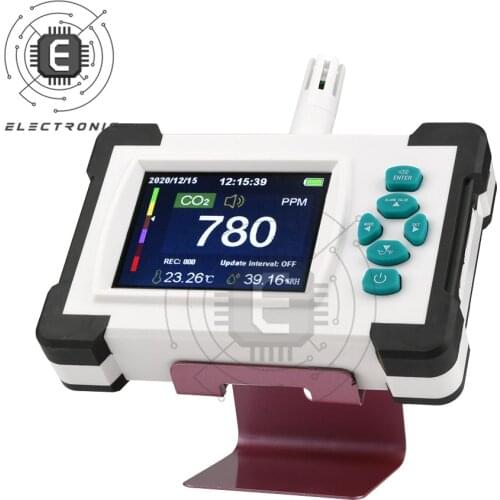 Professional Carbon Dioxide Detector Multifunctional Air Quality Monitor Gas Detector PM2.5 HCHO TVOC Tester CO2 Meter Monitor
