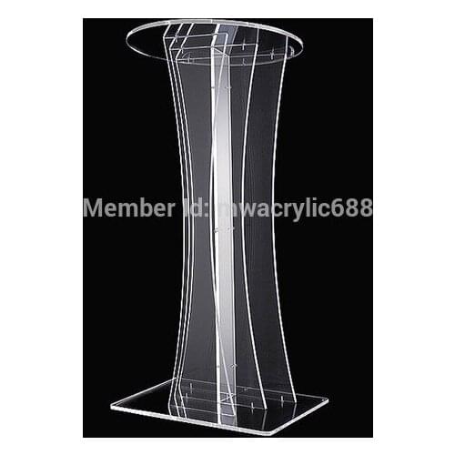 Pulpit furniture Free Shipping Transparent Modern Design Cheap Clear Acrylic Lectern acrylic podium