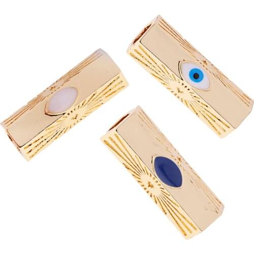 Eye Charms for Bracelet Necklace Making Supplies Colorful Cute Charm Bead Connectors Designer Charms Heart Letter Copper Diy