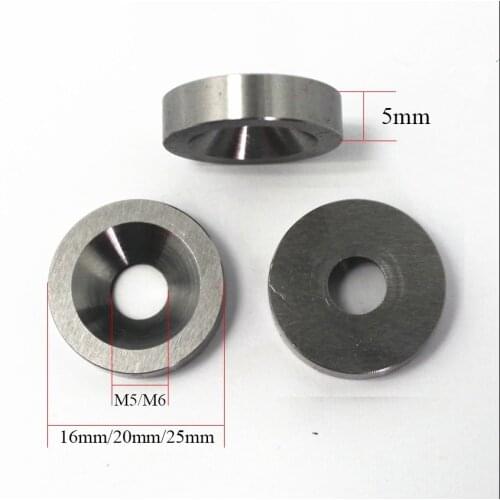 16mm 20mm 25mm OD 5mm Thickness M5 M6 Thread 45# Steel HRC52 Plastic Mold Washer Ring Banking Stop Pin Button Junk Nail