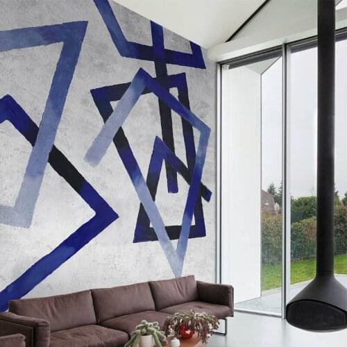 MASAR Modern minimalist geometric custom mural creative striped wallpaper hotel restaurant background wall paper City