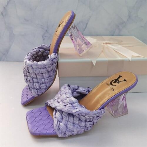 Light Purple Nigerian Wedding Shoes Fashion Elegant African Women Pointed Toe Sandals with Stone High Heels Summer Women Pumps