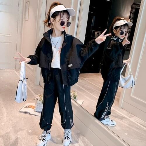 Luminous Childrens Clothes Casual Baby Girls Tops + Pants 2pcs/Set Kids Spring Summer Costume Toddler Teenage Clothing 2021