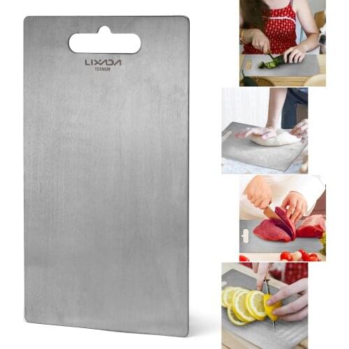 Lixada 1.8MM Thick Titanium Cutting Board for Home Kitchen Cooking Outdoor Camping Hiking Backpacking