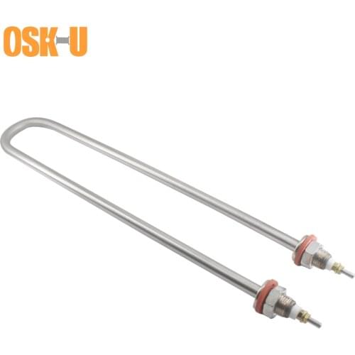 U Type Heater Element Stainless Steel M18 Thread 220V Single U Shaped Electric Heating Pipe for Rice Car 1KW/1.5KW/2KW/3KW/4KW