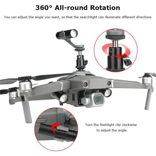 All-round rotation Searchlight Kit Chargeable Flashlight Kit for DJI Mavic 2 Pro Zoom Drone Accessories RCSTQ