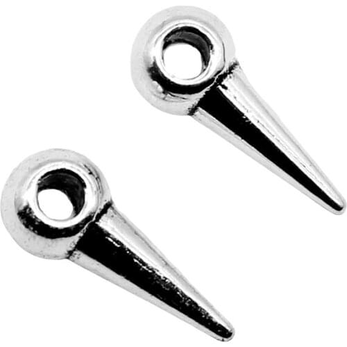 WYSIWYG 20pcs 13x5x4mm 3D Taper Awl Bodkin Charm Beads For Jewelry Making Taper Awl Bodkin Beads