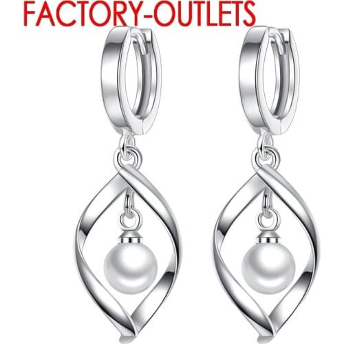 Newest 925 Sterling Silver Earrings For Women Hot Sale Pearl Earrings Fashion Jewelry Accessory Korean Earrings Factory Price