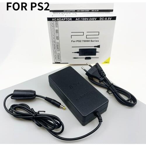 1PC US/EU Plug 100~240V 50/60Hz AC Power Adapter For Sony Playstation 2 DC 8.5V Adaptor For PS2 Slim 70000 Series