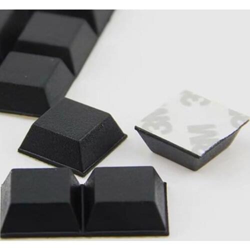 10Pcs Black Square Rubber Feet Pad 20*20*8mm 3M Self-adhesive Anti-Slip Pads Seal Gasket