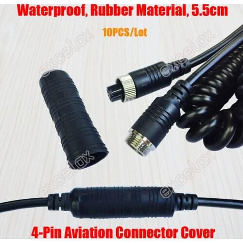 10PCS/Lot 4-Pin Aviation Plug Connector Waterproof Dustproof Rubber Cover Cap Protector for Outdoor CCTV Installation