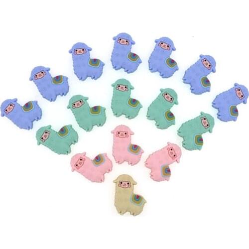 Kovict 10pc/lot Mini sheep Silicone Beads Baby Dummy Cartoon Pacifier Toy Accessories