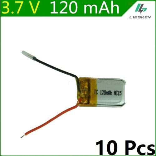 3.7V 120mA Supply L939 small remote control aircraft accessories helicopter Battery Lipo Battery Li-polymer Battery 651523 10Pcs