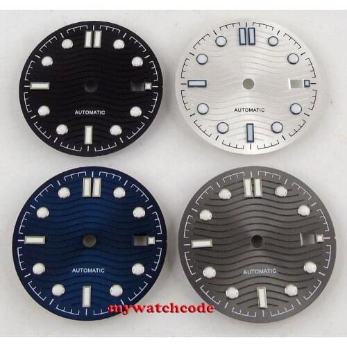 31mm pure sterile black gray blue dial fit ETA 2824 2836 mingzhu 2813 3804 miyota 8215 8205 mens watch D164