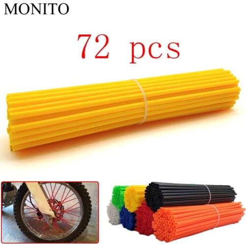 72 Pcs Motorcycle Dirt Bike Wheel Rim Spoke Rims Skins Cover Protector For YAMAHA XT250 TRICKER DT230 DT 125 230 LANZA KAWASAKI
