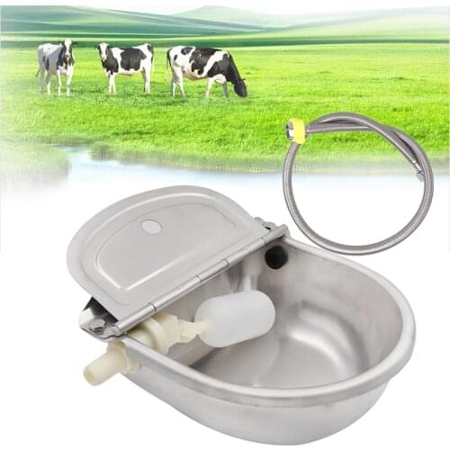 Cow drinking bowl 304 stainless steel float ball drinker fountains cattle horse bowl automatic water feeder cow drink with pipe