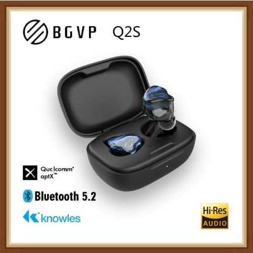 BGVP Q2S TWS QCC3040 Qualcomm Knowles 3D Hifi Music Custom Wireless Bluetooth 5.2 Wireless Headset Sports Binaural Earphones