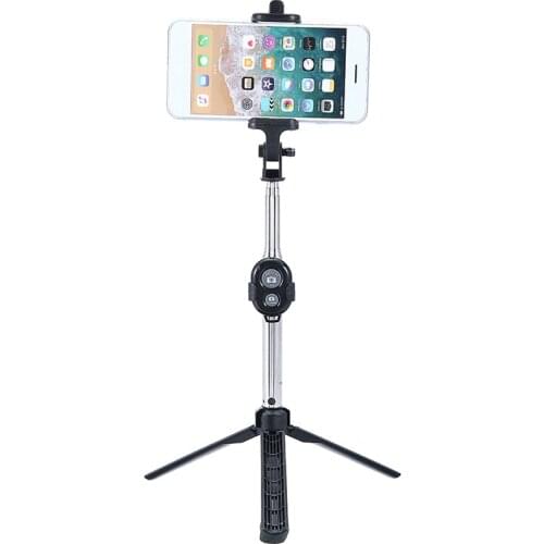 Wireless bluetooth Selfie Stick Foldable Mini Tripod Expandable Monopod with Remote Control for i-Phone IOS Android