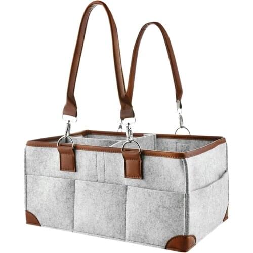 Baby Diaper Caddy Organizer Portable Storage Basket Essential Bag For Nursery Changing Table And Car Good For Storing Diapers