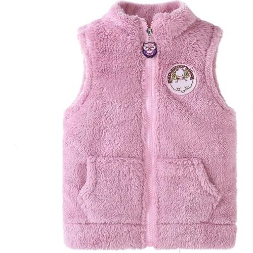 Children Girls Fur Vest Autumn Winter Fashion Thick Warm Colorful Waistcoat Kids Outerwear Baby Girl Christmas 206 02