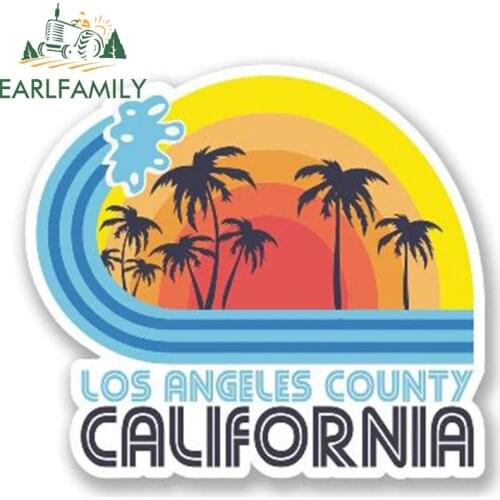 EARLFAMILY 13cm x 11cm Los Angeles California Decal Vinyl Car Sticker for Window Trunk Decoration Graphic Waterproof Car Styling