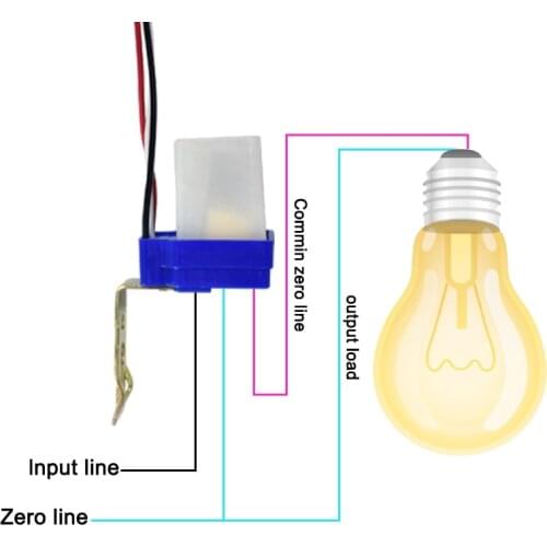 Automatic Auto On Off Photocell Street Light Switch DC12V 110V 50-60Hz 10A Photo Control Photoswitch 1 Pcs Switch Sensor Switch