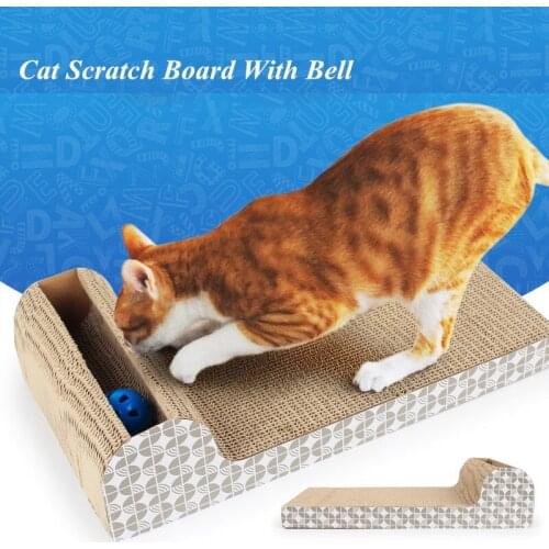 JCPAL Corrugated Paper Cat Scratch Board With Catnip Interactive Play Durable Training Cats Toy Scratching Post Kitten Bed Mat