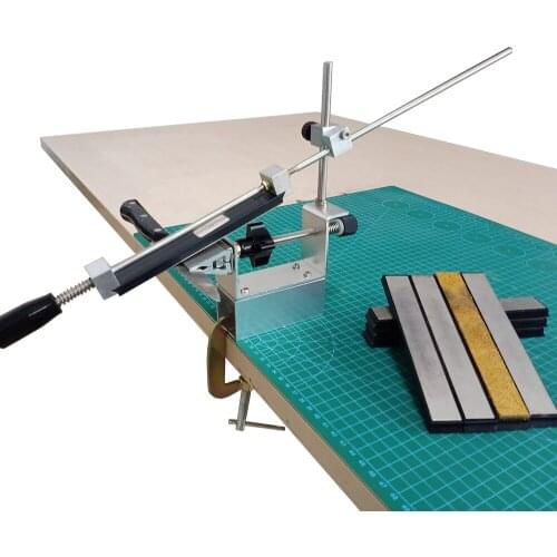 2020 New style kitchen knife sharpener sharpening system fixed angle Edge pro sharpener with whetstone