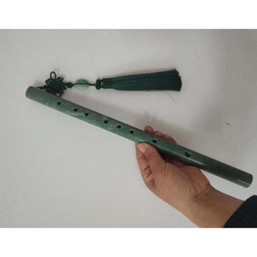 Chinese natural jade Jade Flute instrument Jade Flute sweet with Accessories tassel pendant