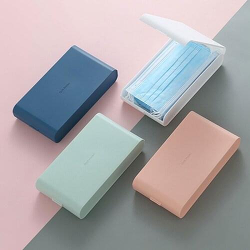 2pcs Disposable Mask Storage Box Portable Mask Holder Box To Store Mask Home Dustproof Mask Holder Box Save Small Object Bags