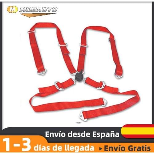 MODAUTO video game belt, safety belt, safety harness, waist anchor, 4 points, 47mm,Universal, red/blue/black