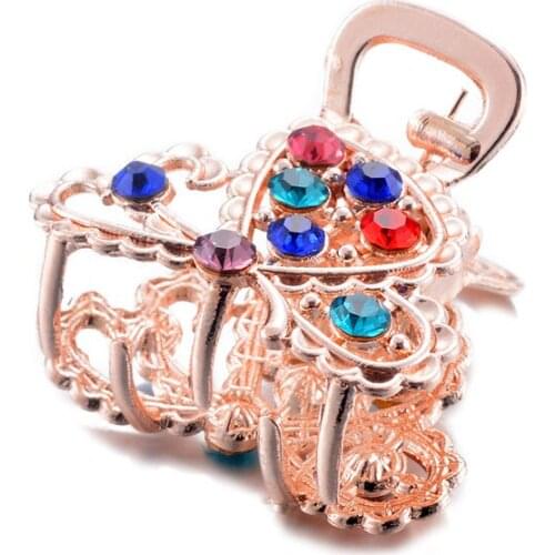 New Arrival Small Hair Claw Elegant Full Crystal Women Hairs Clip Hairpin Rhinestone Clamp Styling Accessories High Quality