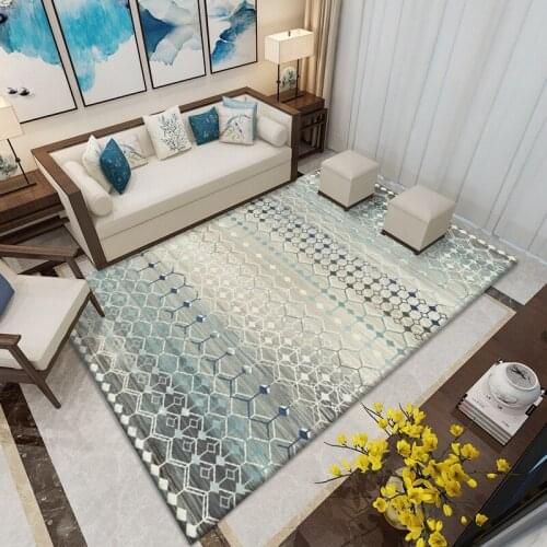 New 3D geometric Bohemian washable non slip waterproof floor living room mat bedroom carpet