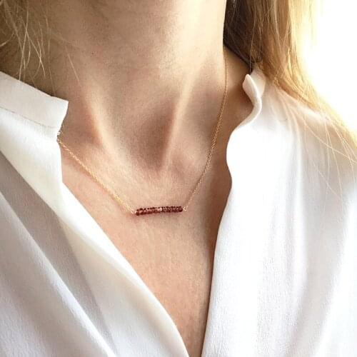 New Style Gold Chain Choker Necklace Mini Glass Beads Beaded Necklaces Collar Mujer Women Accessories Jewelry Gifts