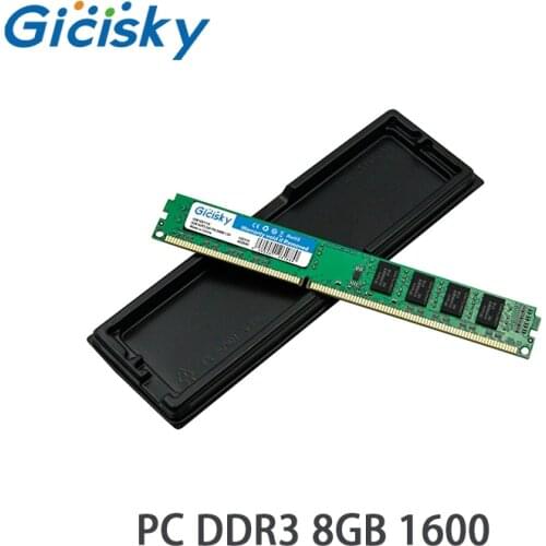GICISKY PC DDR3 RAMS 8GB 1600MHz memory module Desktop hardware 2G 4G 8G 16G improve computer performance 1333 1600 2400 2666MHZ