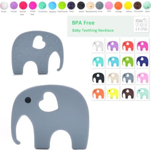 Wholesale Fashion Elephant Teether 1pcs Soft Baby Teething Chew Toys New Style Silicone Baby High Quality Silicone Soft Jewelry