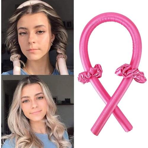 Heatless Curling Rod Headband No Heat Hair Rollers Curls Ribbon Sleeping Soft Hair Styling Tools Headband DIY Hair Curler