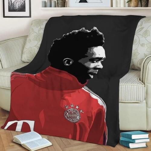 Alphonso Davies 3D Print Plush Blanket Throw On Sofa Home Decor Soft Warmth Washable Nap Blanket Dropshipping