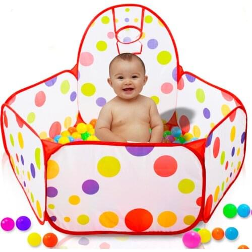 Portable baby running stables childrens tent play house with basketball ring dry ball pool indoor and outdoor folding toys