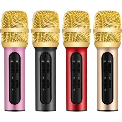 Portable Professional Karaoke Condenser Mic Sing Recording Live Microphone For Mobile Phone Computer With Echo Sound Card
