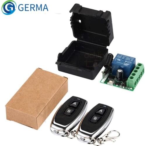 GERMA 433Mhz Universal Wireless Remote Control Switch DC 12V 1CH relay Receiver Module RF Transmitter 433 Mhz Remote Controls
