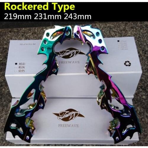 Rockered Type 219mm 231mm 243mm Inline Skates Frame for 72mm 76mm 80mm Banana Slalom FSK Roller Skating Base Colorful Rainbow