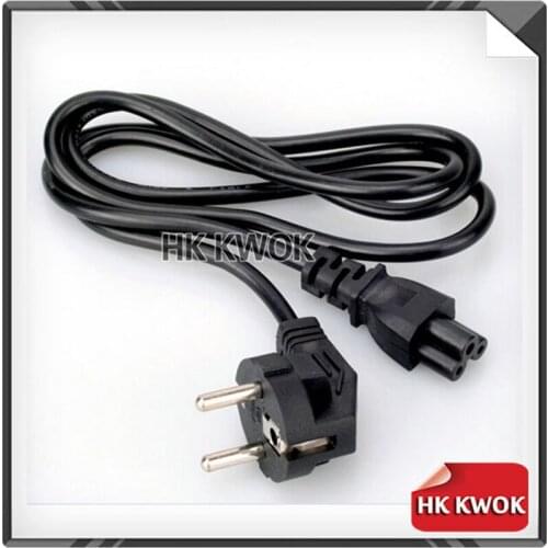 5pcs EU EUROPEAN 3 Prong 2 Pin AC Laptop Power Cord For Asus HP Sony Toshiba Dell lenovo Acer Sumsung High Quality Free Shipping